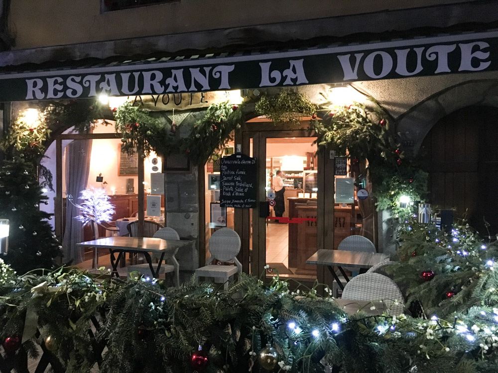 Façade du restaurant La Voûte à Moûtiers